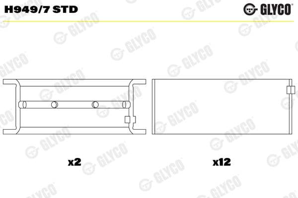 Crankshaft Bearing H949/7 STD
