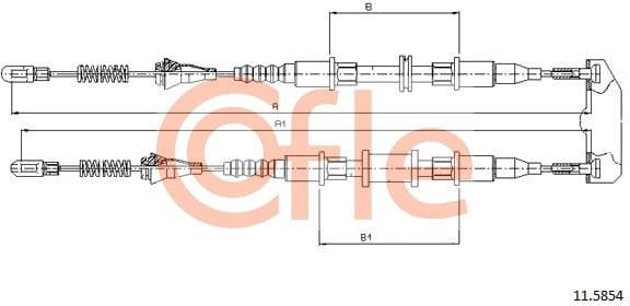 Cable Pull, parking brake 92.11.5854