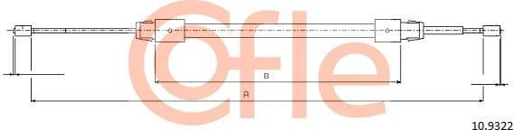 Cable Pull, parking brake 92.10.9322