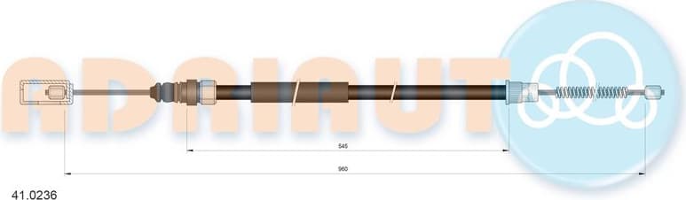 Cable Pull, parking brake 41.0236