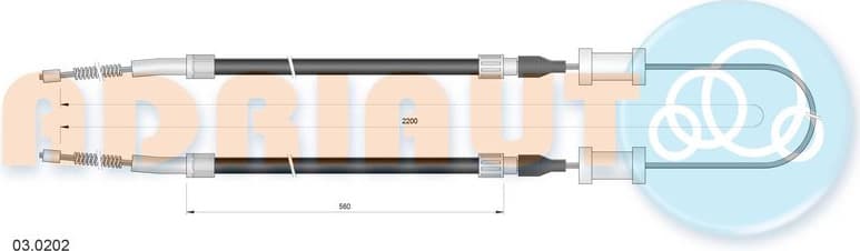 Cable Pull, parking brake 03.0202