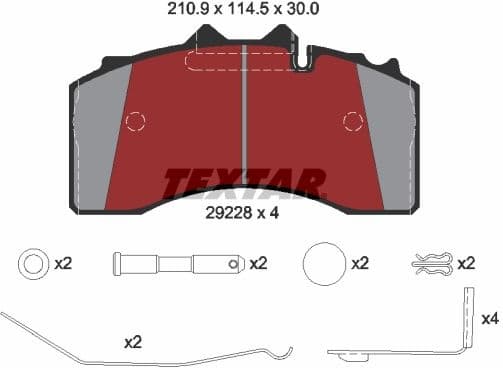 Brake Pad Set, disc brake 2922801 - image 2