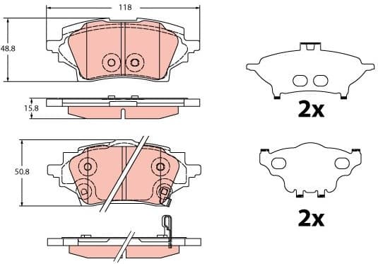 Brake Pad Set, disc brake GDB2344