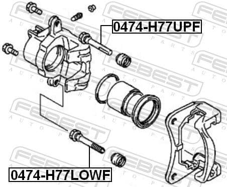 Guide Bolt, brake caliper 0474-H77LOWF - image 2