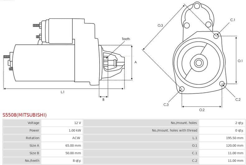 Starter Mitsubishi S5508(MITSUBISHI) - image 5