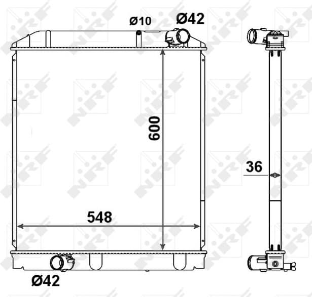 Radiator, engine cooling 58442