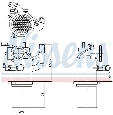 Cooler, exhaust gas recirculation ** FIRST FIT ** 989423
