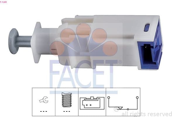 Switch, clutch control (cruise control) Made in Italy - OE Equivalent 7.1241