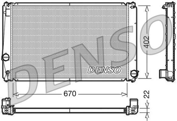 Radiator, engine cooling DRM50053