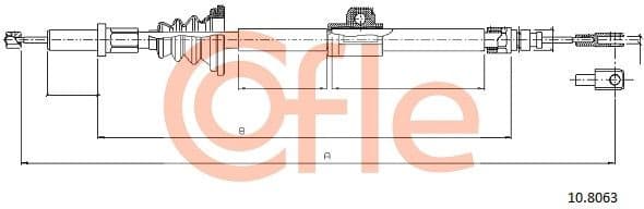 Cable Pull, parking brake 92.10.8063