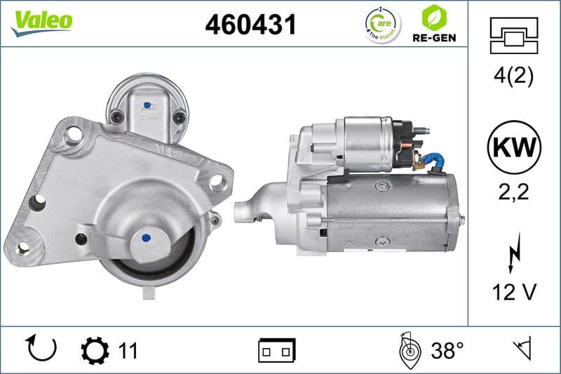 Starter VALEO RE-GEN REMANUFACTURED 460431