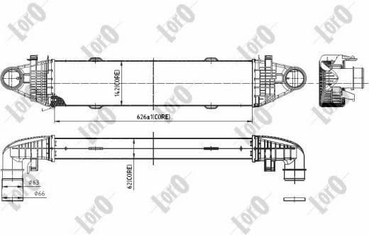 Charge Air Cooler LORO 054-018-0007 - image 3