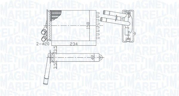 Heat Exchanger, interior heating 350218462000