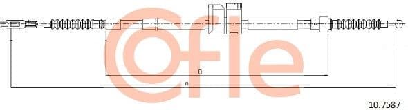 Cable Pull, parking brake 92.10.7587