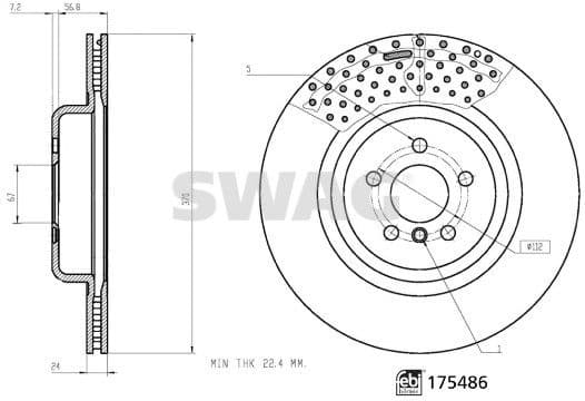 Brake Disc 33 10 5258 - image 3