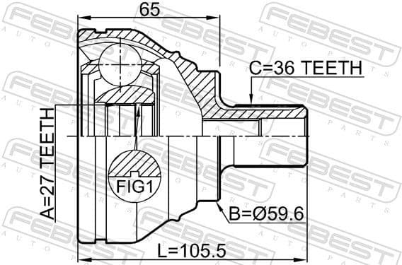 Joint Kit, drive shaft 1710-Q3 - image 2