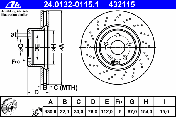 Brake Disc 24.0132-0115.1
