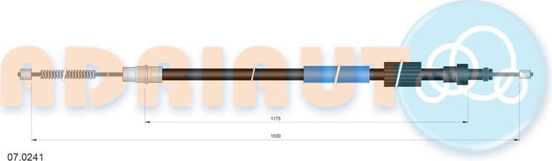 Cable Pull, parking brake 07.0241