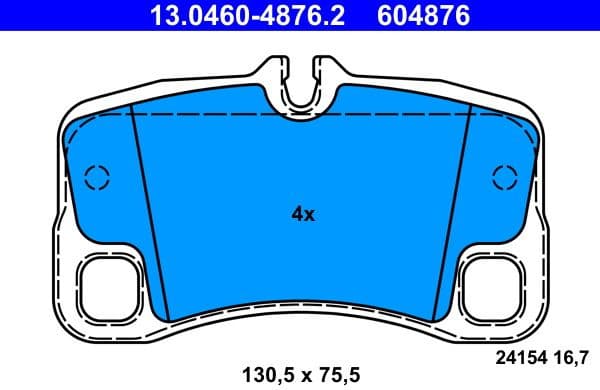 Brake Pad Set, disc brake 13-0460-4876-2
