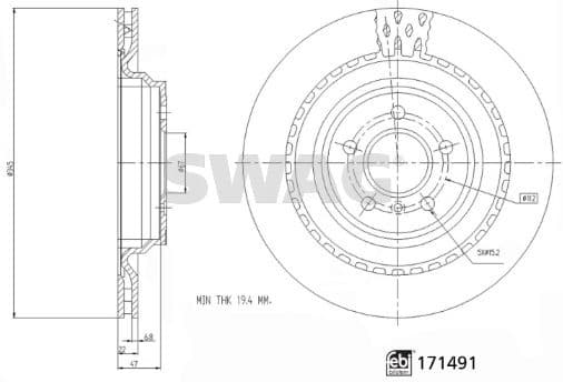 Brake Disc 33 10 2443 - image 3