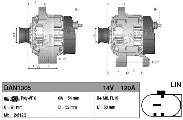 Alternator DAN1305 - image 4