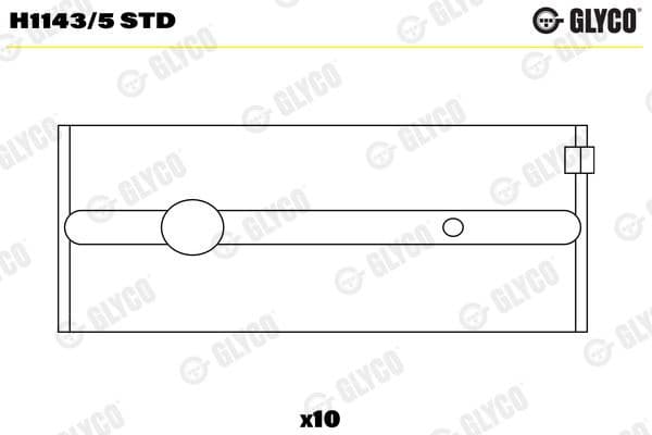 Crankshaft Bearing H1143/5 STD