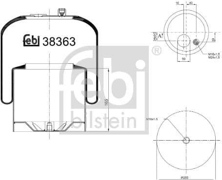 Bellow, air suspension 38363