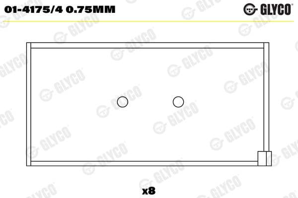 Connecting Rod Bearing 01-4175/4 0.75MM