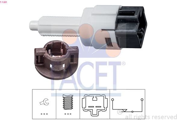 Stop Light Switch Made in Italy - OE Equivalent 7.1281
