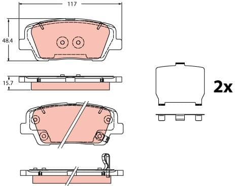Brake Pad Set, disc brake GDB2429