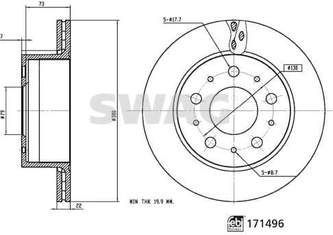 Brake Disc 33 10 0926 - image 2