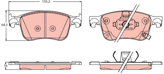 Brake Pad Set, disc brake GDB2342