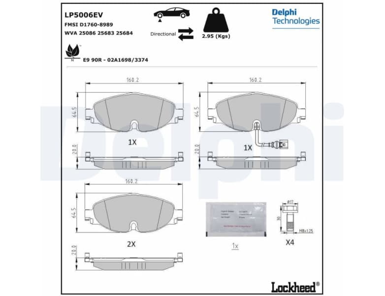 Brake Pad Set, disc brake LP5006EV