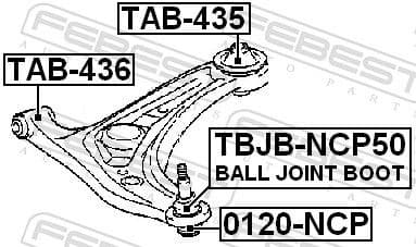 Mounting, control/trailing arm TAB-435 - image 2