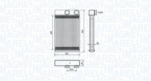 Heat Exchanger, interior heating 350218478000