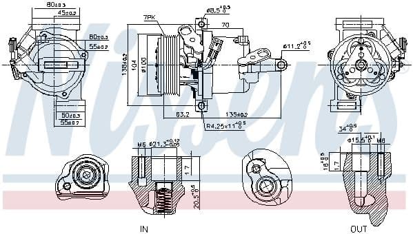Compressor, air conditioning ** FIRST FIT ** 891074
