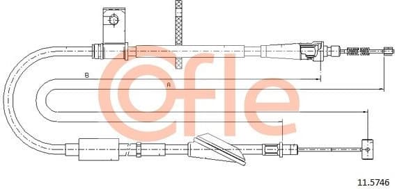 Cable Pull, parking brake 92.11.5746