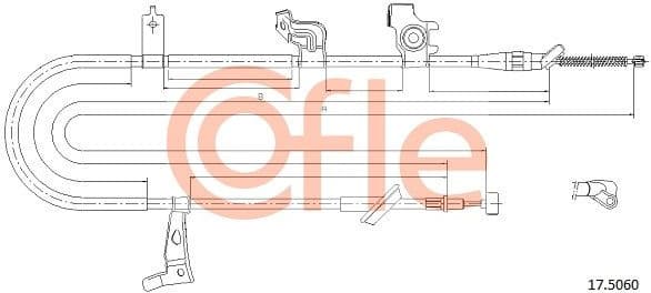 Cable Pull, parking brake 92.17.5060