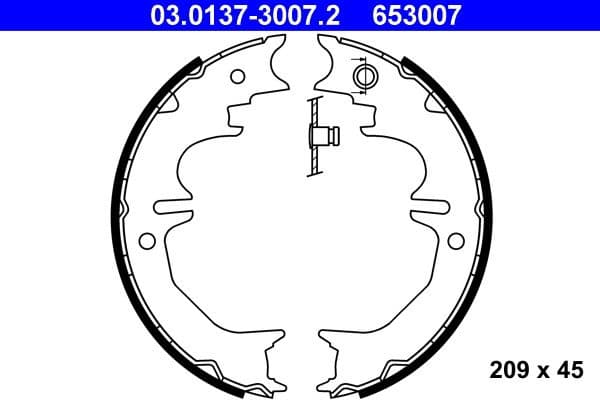 Brake Shoe Set, parking brake 03.0137-3007.2