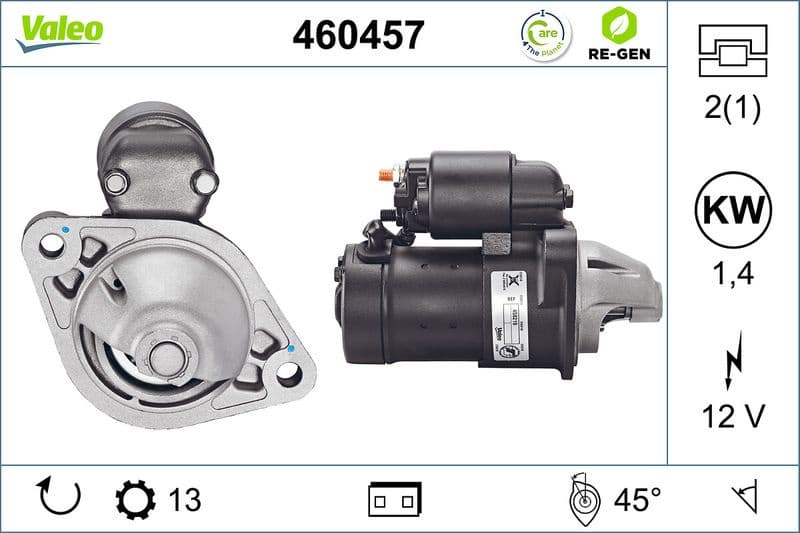 Starter VALEO RE-GEN REMANUFACTURED 460457