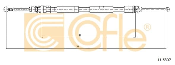 Cable handbrake 11.6807
