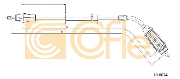 Cable Pull, parking brake 10.8074