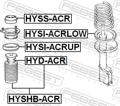 Dust Cover Kit, shock absorber HYSHB-ACR - image 2