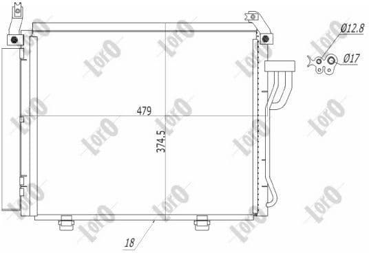Condenser, air conditioning LORO 019-016-0021 - image 2