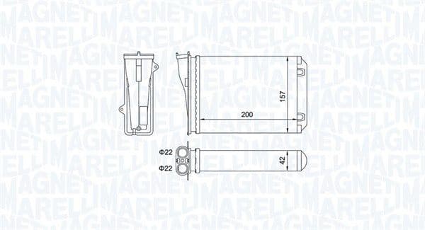 Heat Exchanger, interior heating 350218463000
