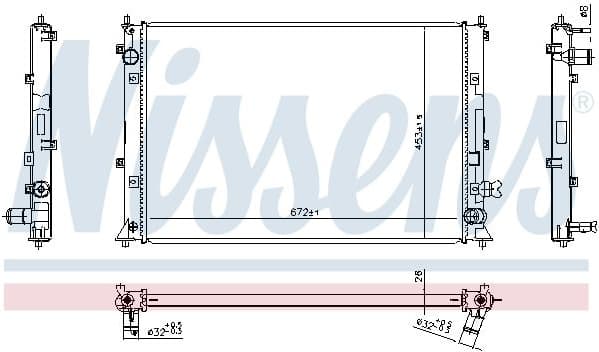 Radiator, engine cooling 606297