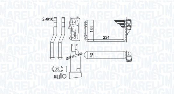 Heat Exchanger, interior heating 350218466000