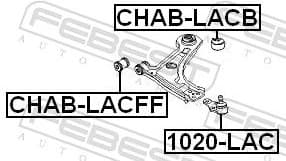 Mounting, control/trailing arm CHAB-LACB - image 2