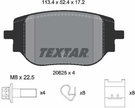 Brake Pad Set, disc brake Q+ 2062501