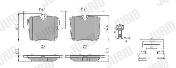 Brake Pad Set, disc brake 574038J
